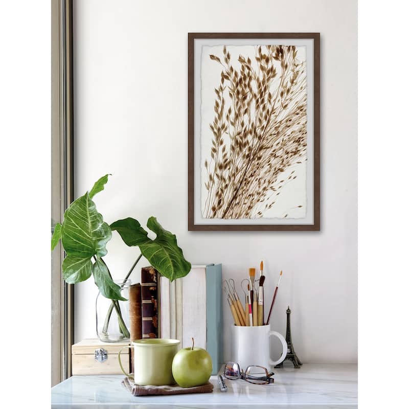 'Dried Leaves' Framed Painting Print