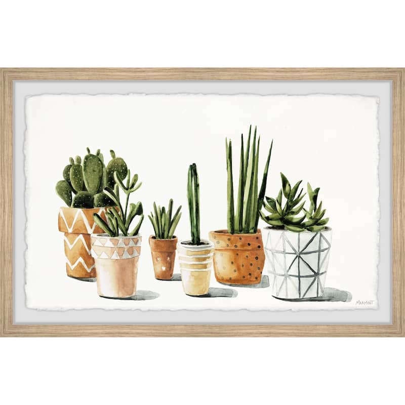 'Dark Green Leaves' Framed Painting Print