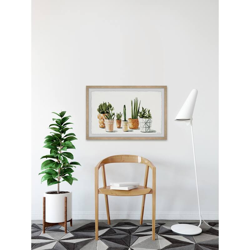 'Dark Green Leaves' Framed Painting Print