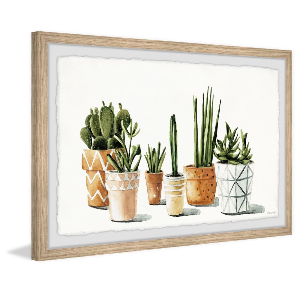 'Dark Green Leaves' Framed Painting Print