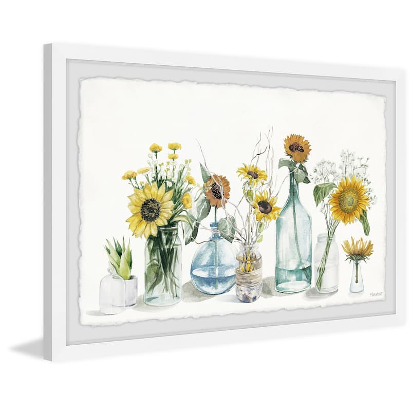 'Sunflower Bouquets' Framed Painting Print