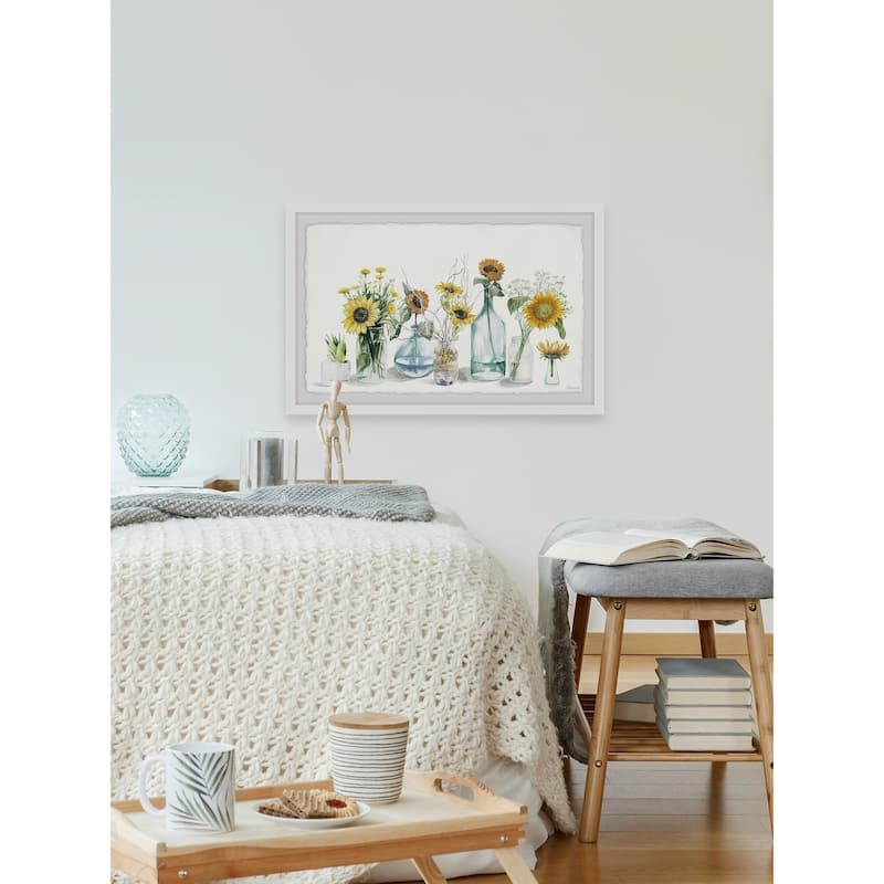 'Sunflower Bouquets' Framed Painting Print