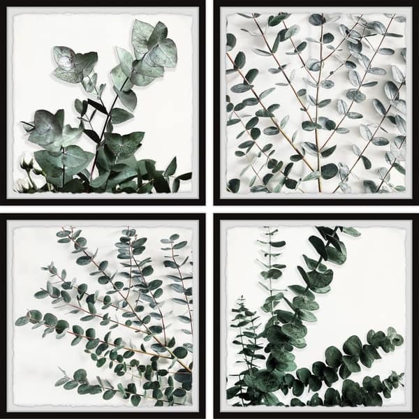 Spiral Eucalyptus Quadriptych Overstock 30243274