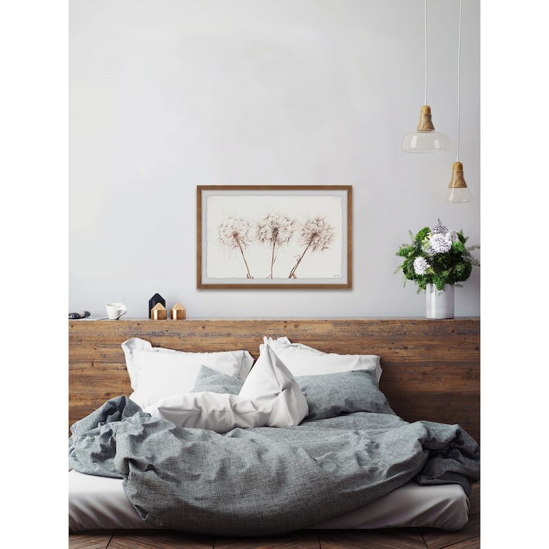 Copper Grove Dandelion Trio II Framed Painting Print
