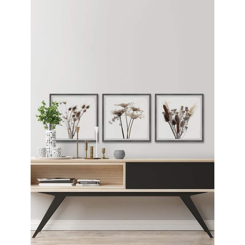 Marmont Hill Rustic Dandelion 3-piece Triptych Wall Art Set