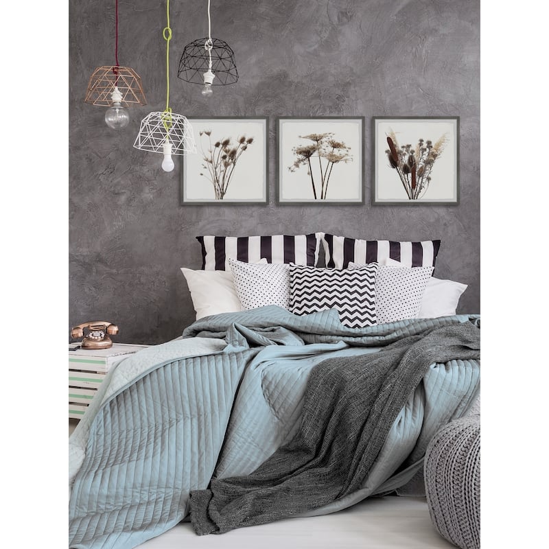 Marmont Hill Rustic Dandelion 3-piece Triptych Wall Art Set