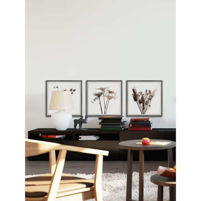 Marmont Hill Rustic Dandelion 3-piece Triptych Wall Art Set