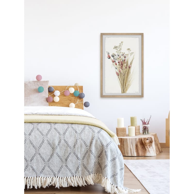'Dried Floral Arrangement' Framed Painting Print