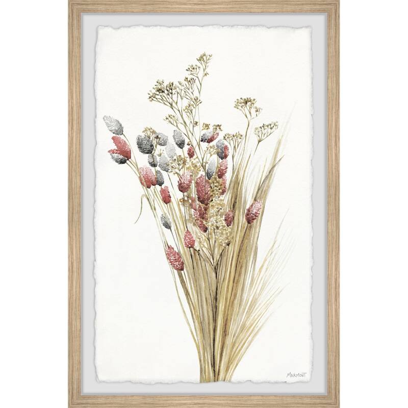 'Dried Floral Arrangement' Framed Painting Print