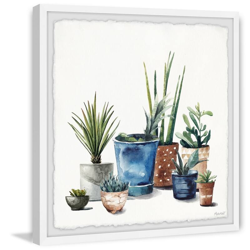 'Indoor Succulents' Framed Painting Print
