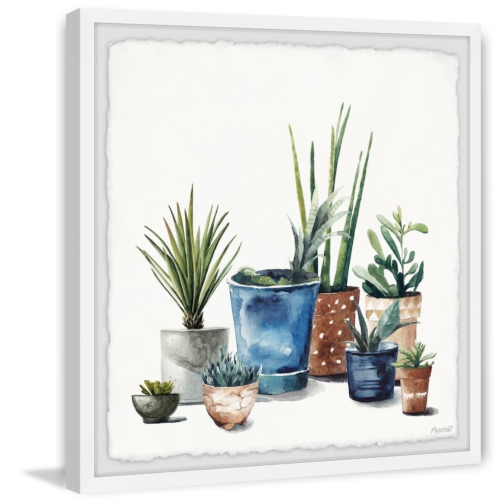 'Indoor Succulents' Framed Painting Print