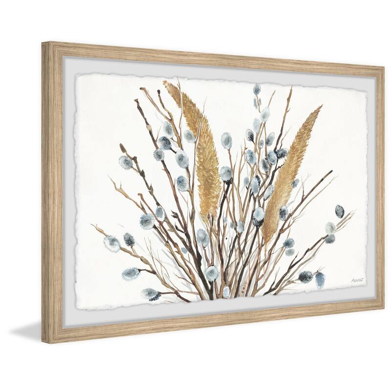 'Buds on Plants' Framed Painting Print