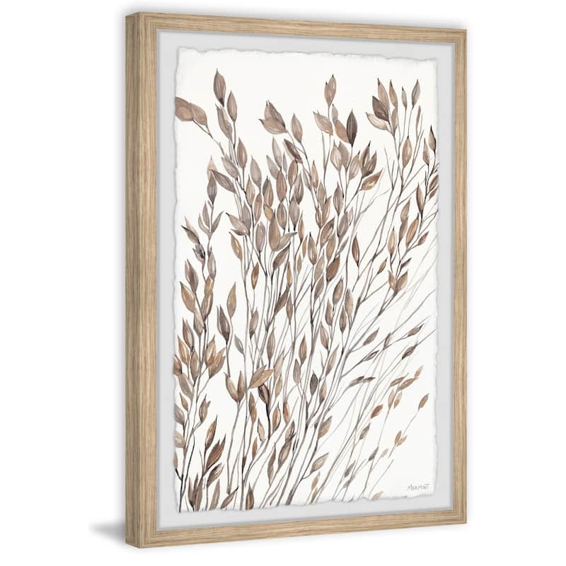 'Oval Shaped Leaves' Framed Painting Print