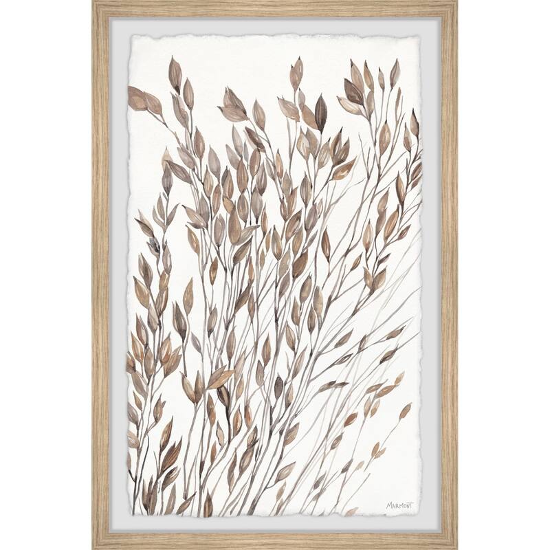 'Oval Shaped Leaves' Framed Painting Print