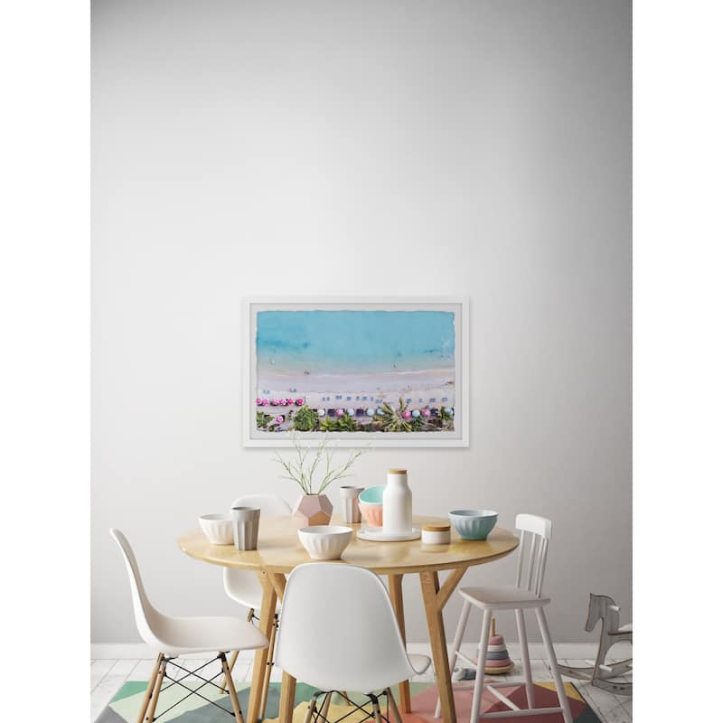 Sun Umbrellas' Framed Painting Print