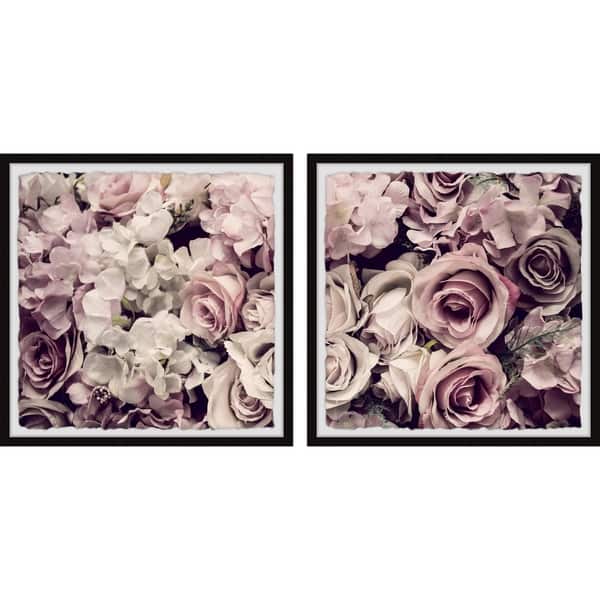 Dusty Pink Roses Diptych Overstock