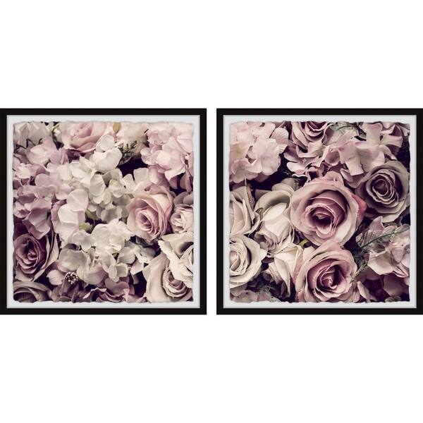Dusty Pink Roses Diptych Overstock Dusty Pink Roses Diptych Overstock