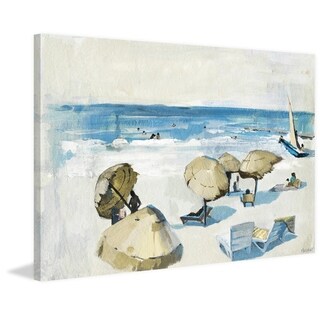 'Sunny Beach' Painting Print on Wrapped Canvas - Bed Bath & Beyond ...