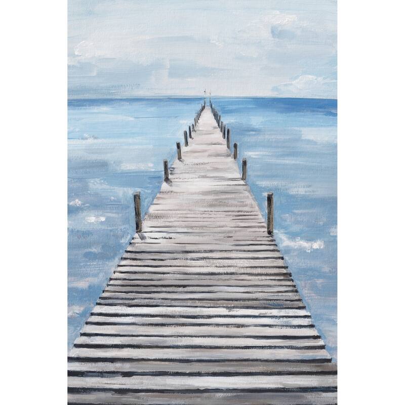 'Wooden Boardwalk' Painting Print on Wrapped Canvas