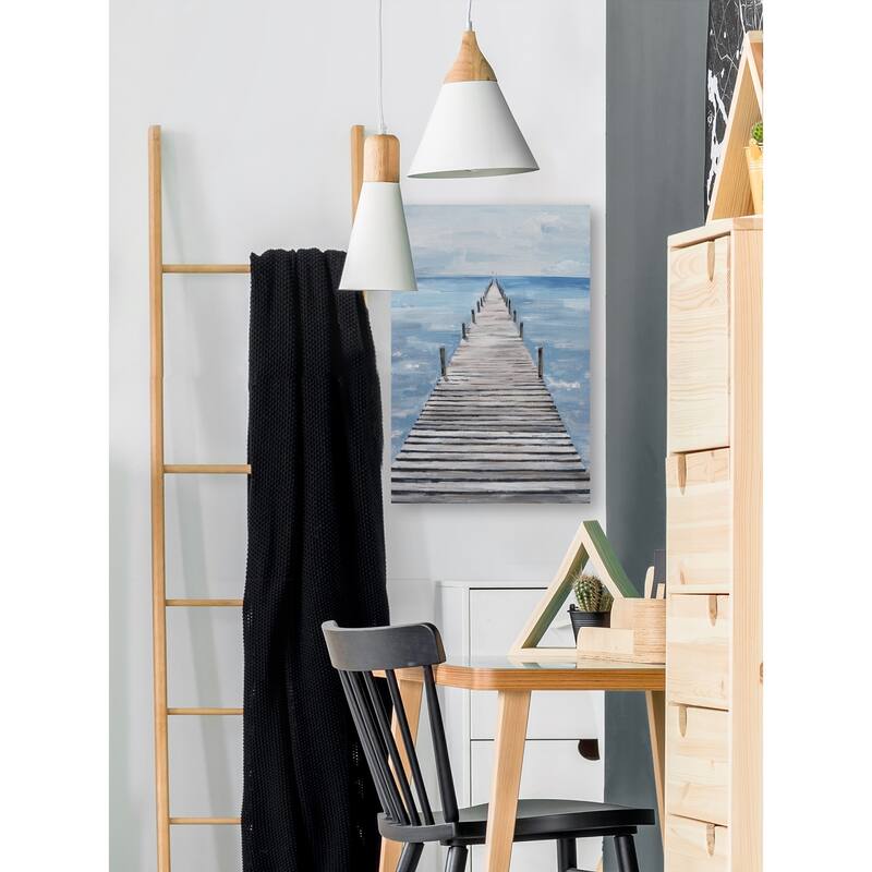 'Wooden Boardwalk' Painting Print on Wrapped Canvas