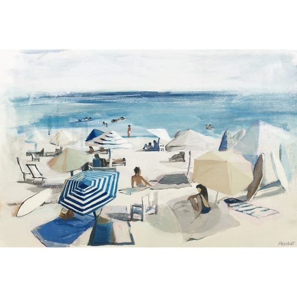 'A Day at the Beach' Painting Print on Wrapped Canvas - Bed Bath ...