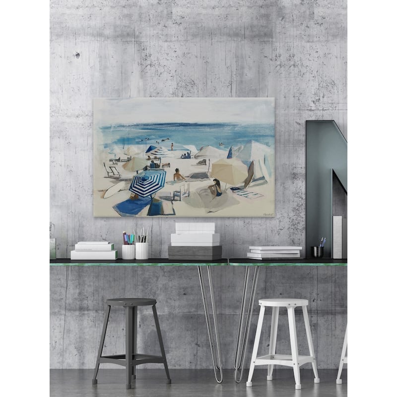 'A Day at the Beach' Painting Print on Wrapped Canvas