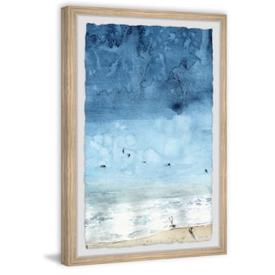 'Ocean Coastline' Framed Painting Print