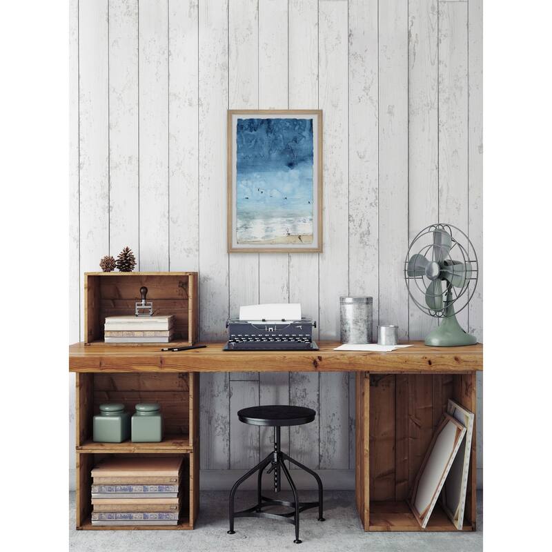 'Ocean Coastline' Framed Painting Print