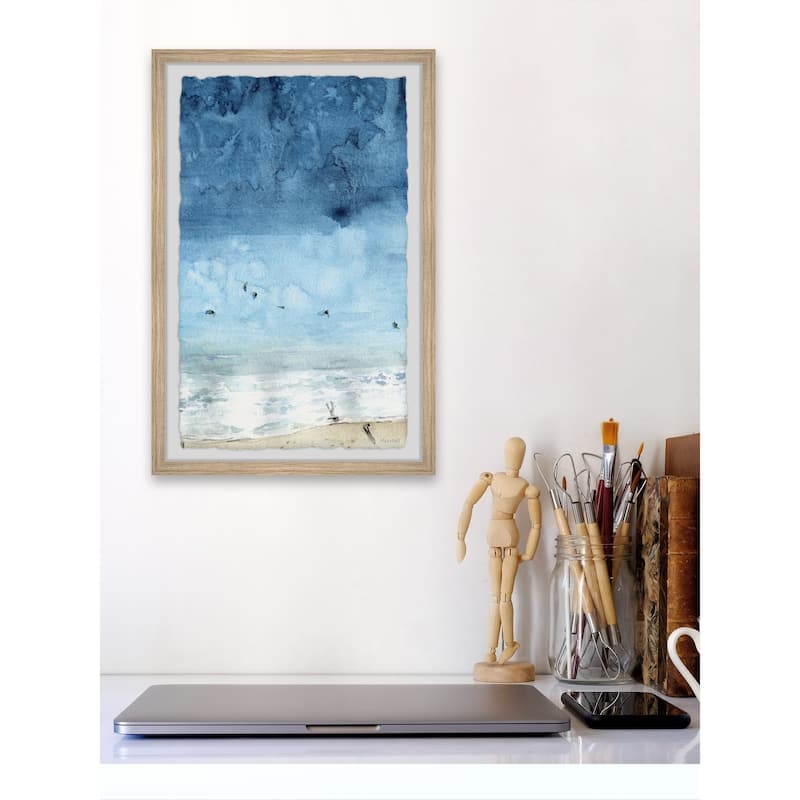 'Ocean Coastline' Framed Painting Print