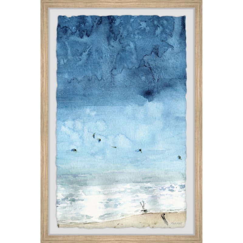 'Ocean Coastline' Framed Painting Print