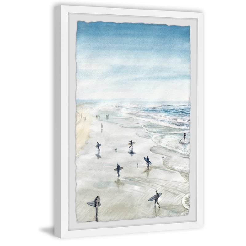'Catching Waves' Framed Painting Print