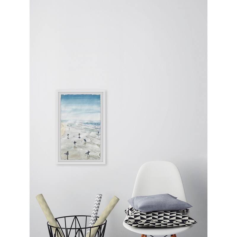 'Catching Waves' Framed Painting Print