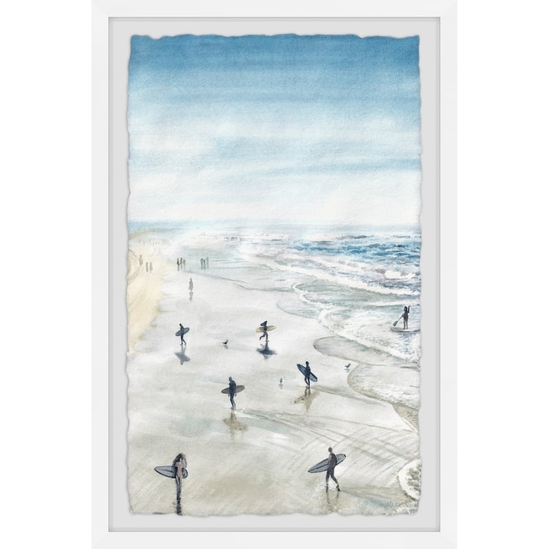 'Catching Waves' Framed Painting Print