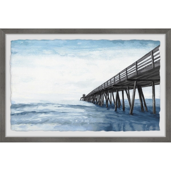 'Wooden Pier' Framed Painting Print. Opens flyout.