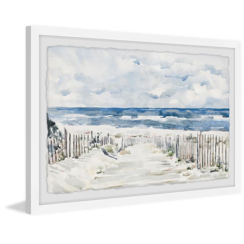 'Coastal Pathway' Framed Painting Print