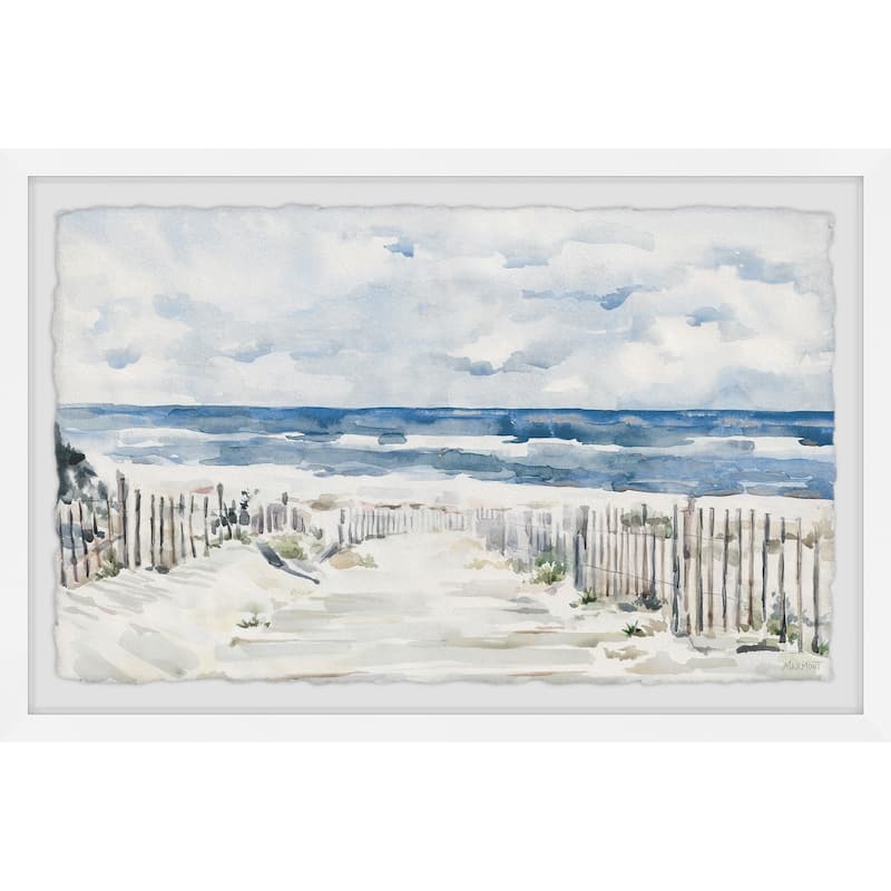 'Coastal Pathway' Framed Painting Print