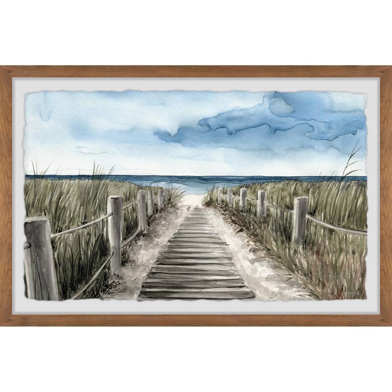 Wooden Boards Path' Framed Painting Print
