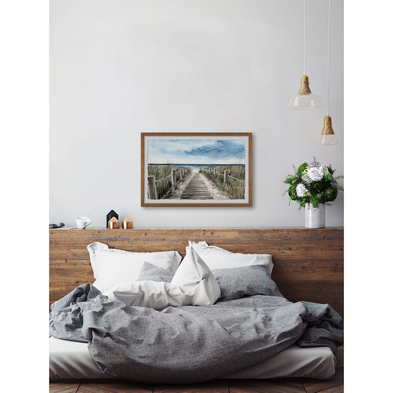 Wooden Boards Path' Framed Painting Print