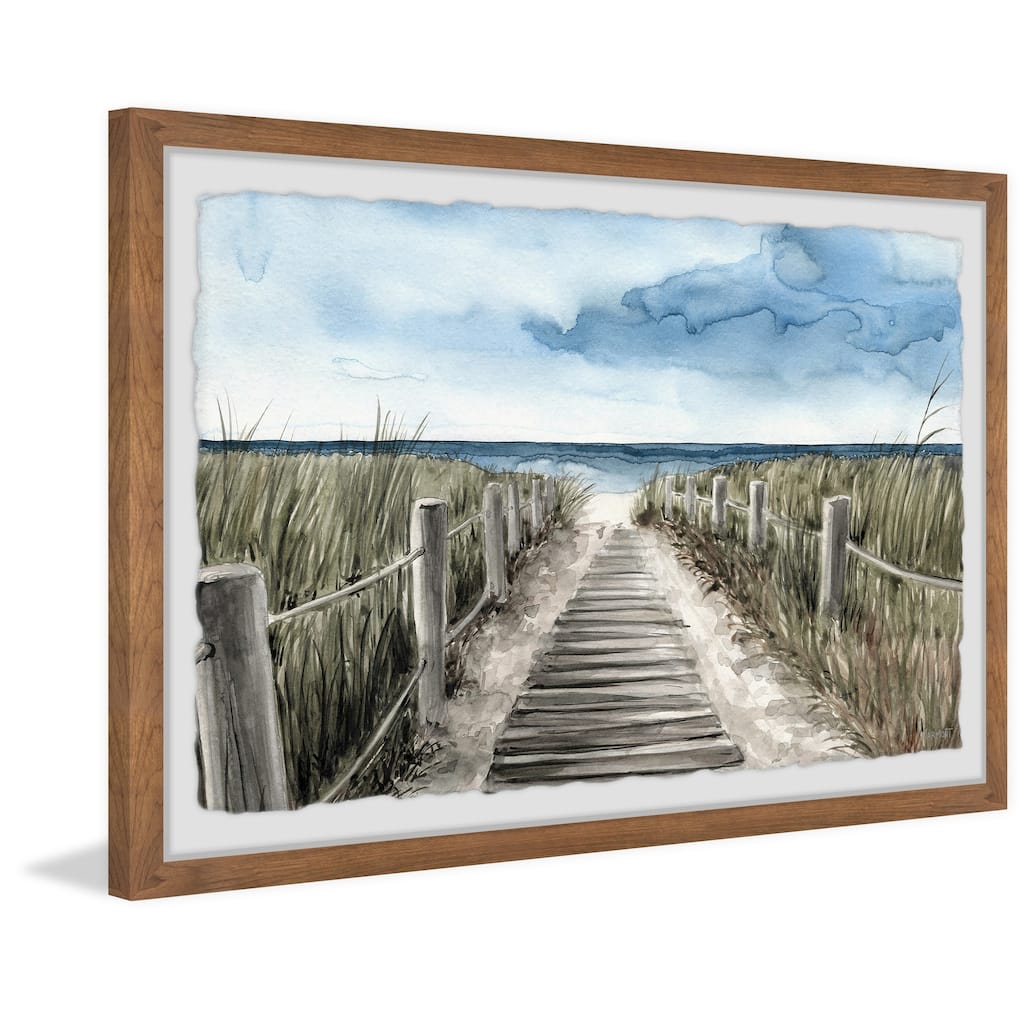 Wooden Boards Path' Framed Painting Print