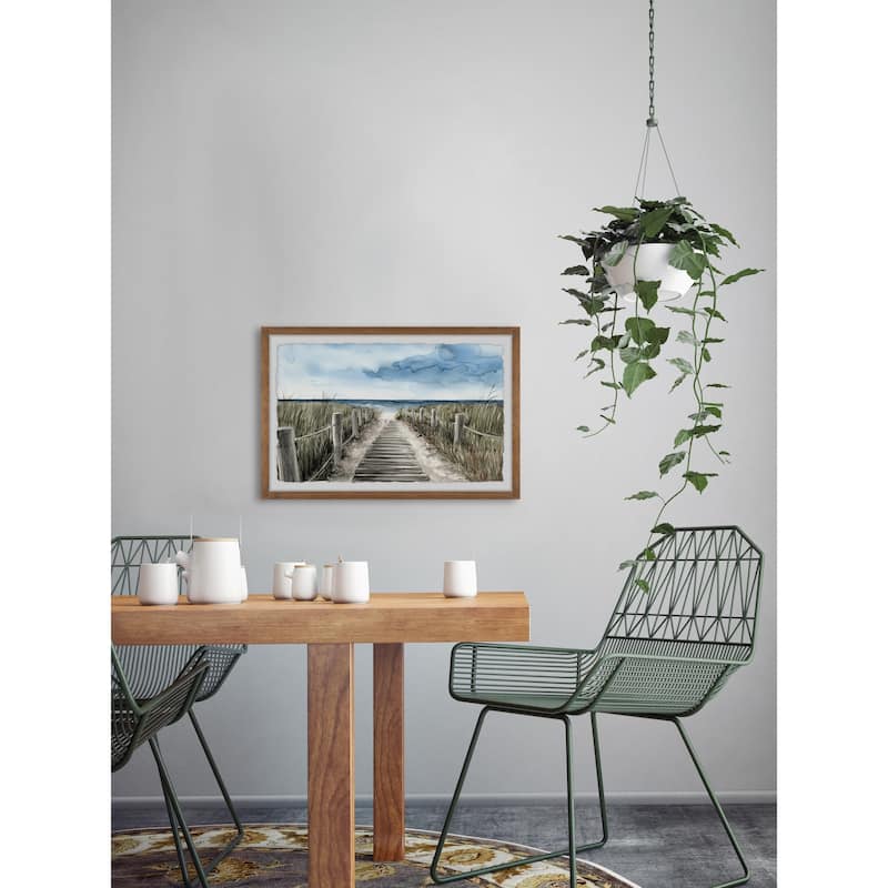 Wooden Boards Path' Framed Painting Print