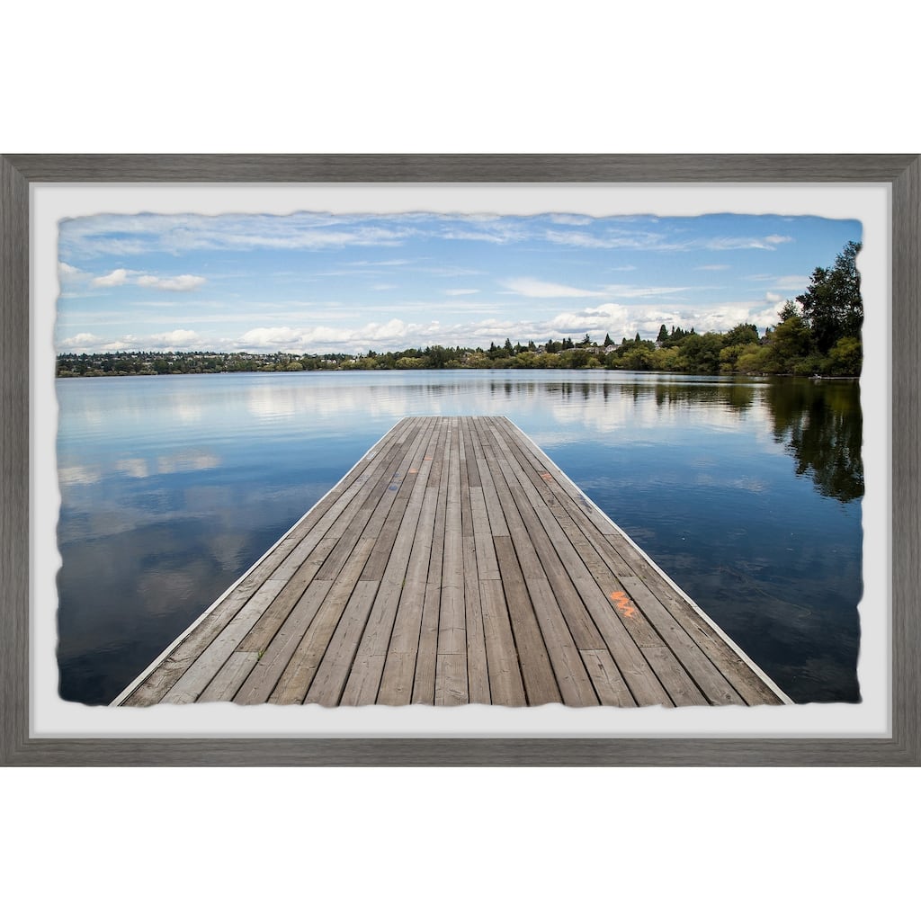 Old Wooden Pier' Framed Painting Print