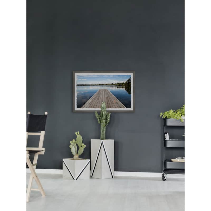 Old Wooden Pier' Framed Painting Print