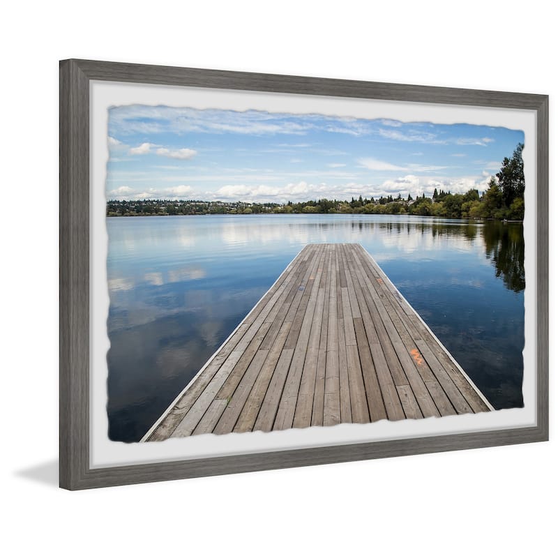 Old Wooden Pier' Framed Painting Print