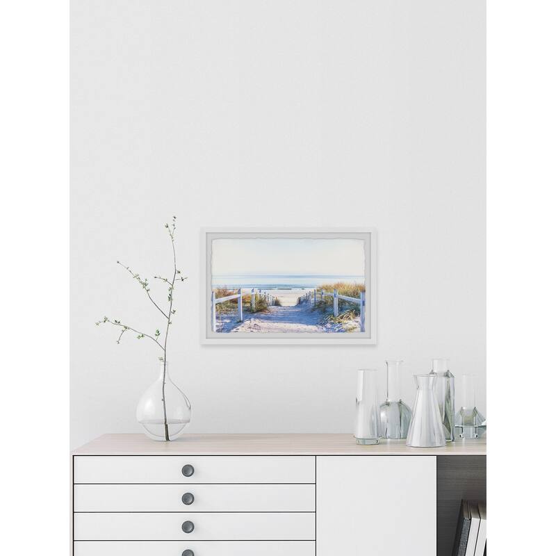 Path to the Beach' Framed Painting Print