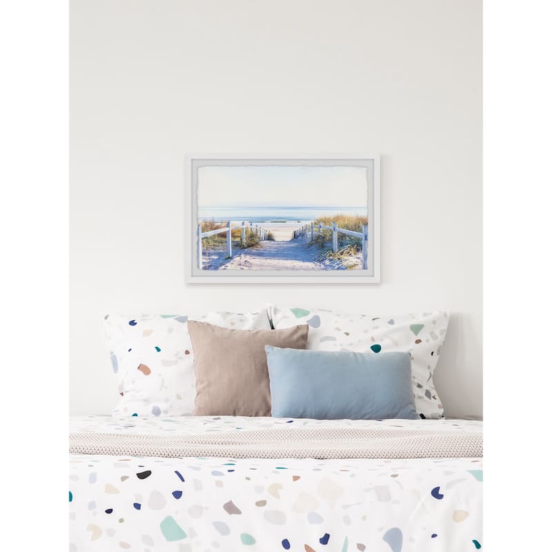 Path to the Beach' Framed Painting Print