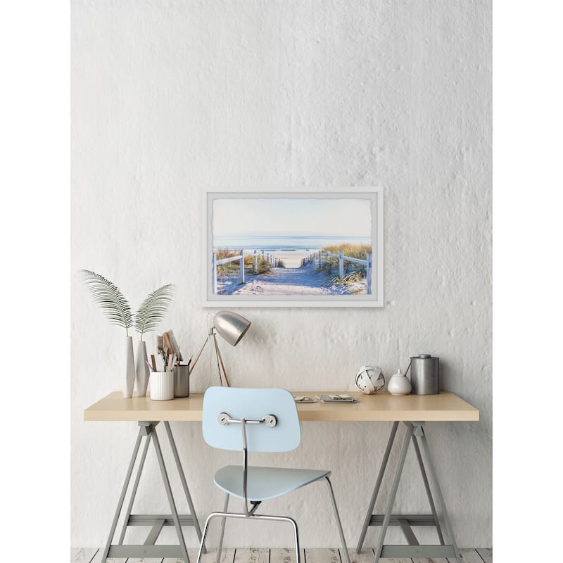 Path to the Beach' Framed Painting Print