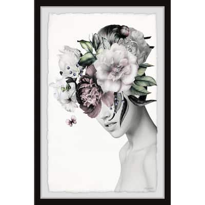 'Lush Flower Crown' Framed Painting Print