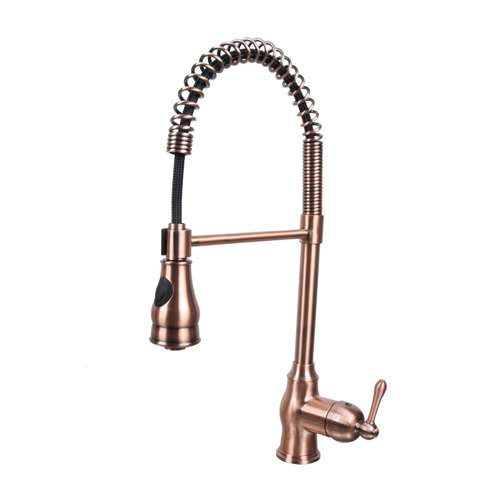 Shop Black Friday Deals On One Handle Pre Rinse Spring Copper Kitchen Faucet Overstock 30244079