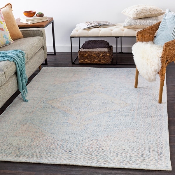 Lani Handmade Medallion Wool Area Rug On Sale Overstock 30244201 5 X 7 6 Sky Blue