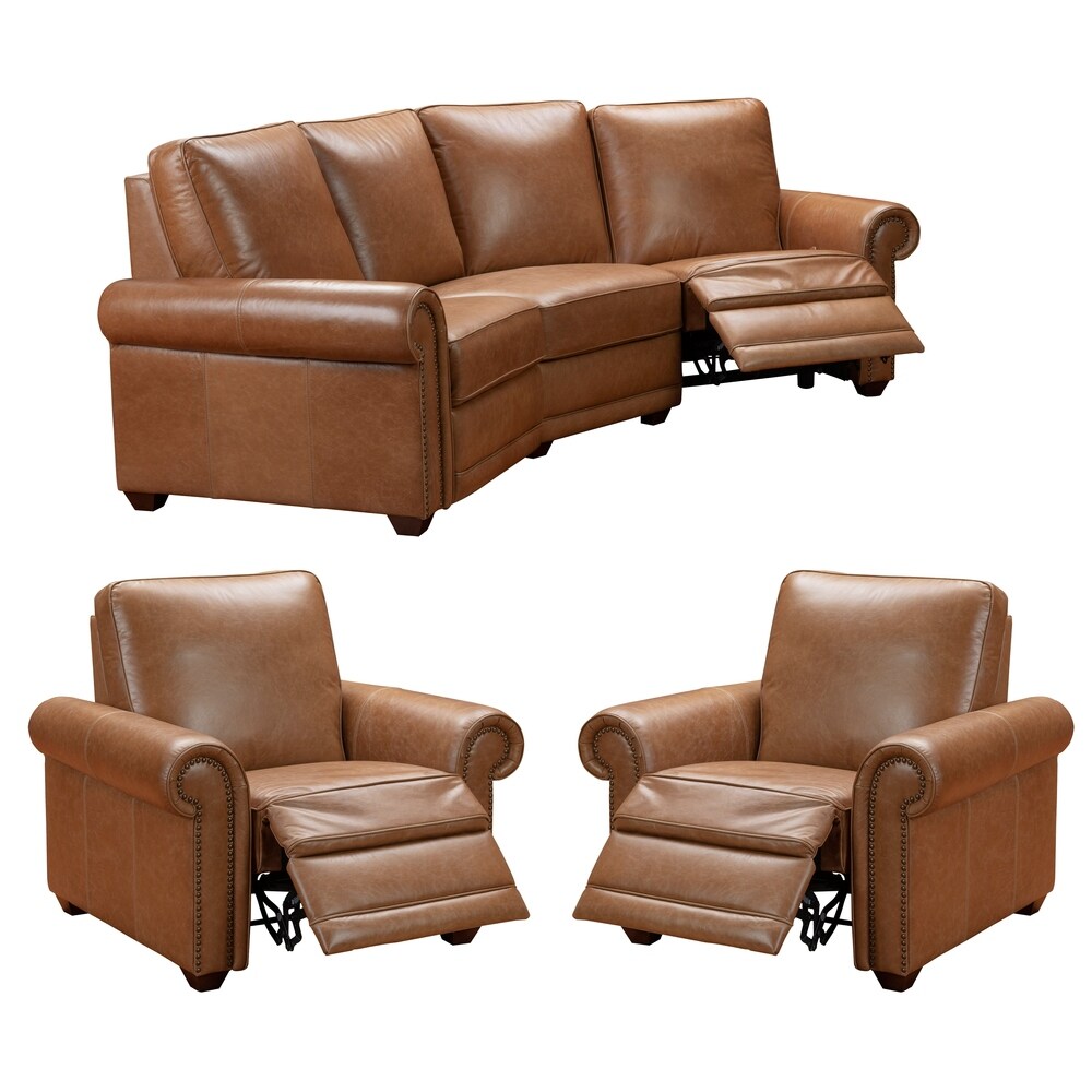 orly distressed brown top grain leather power reclining chair